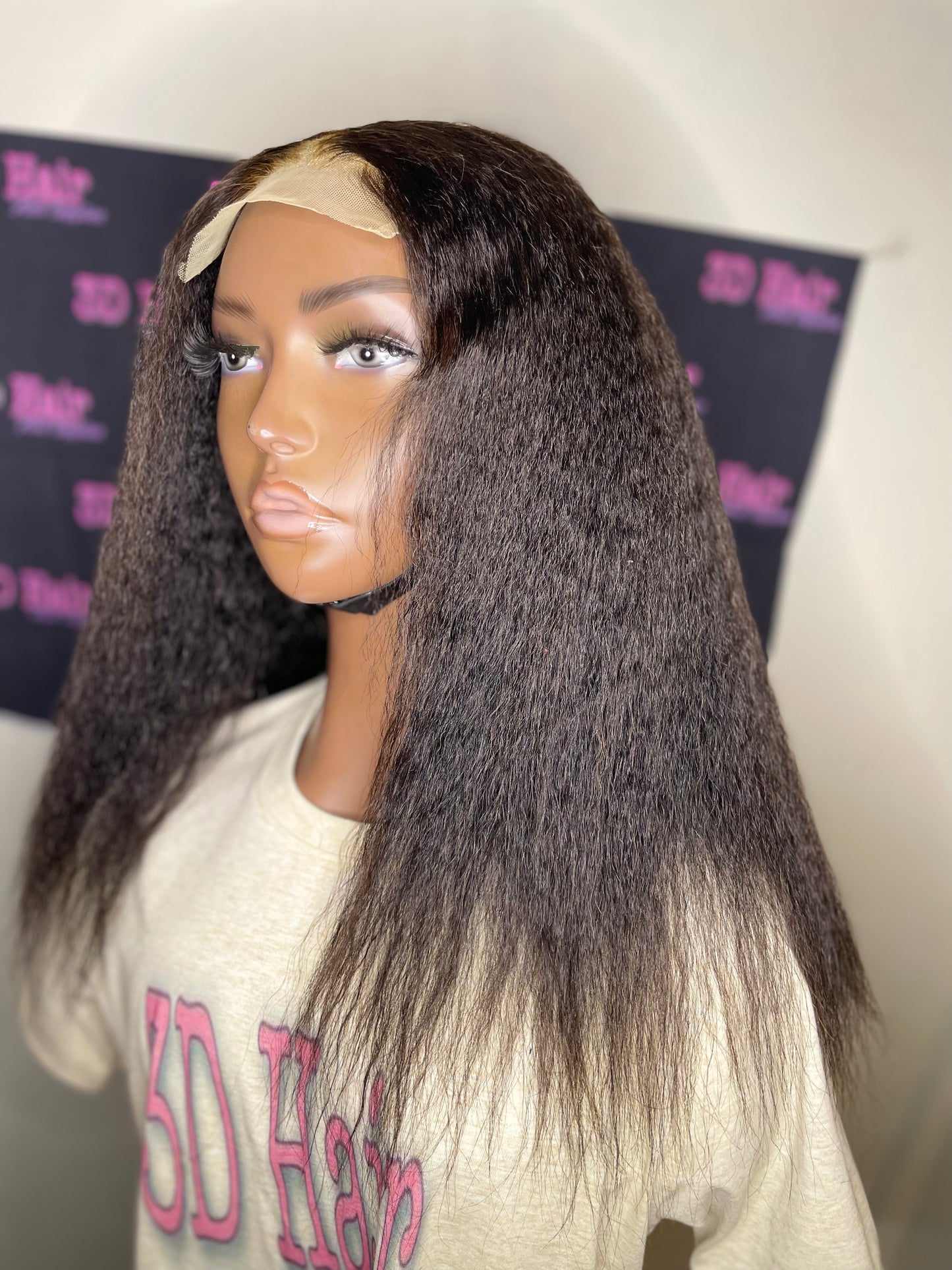 Kinky Straight Lace Closure Wig