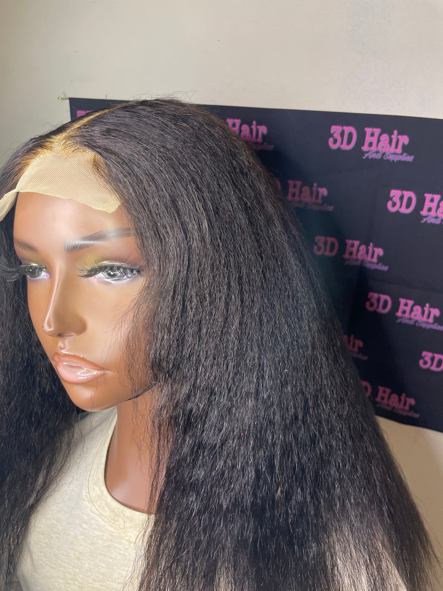 Kinky Straight Lace Closure Wig